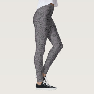Leggings Patrón de conejo gris de las piernas de las mujer