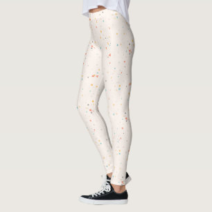 Leggings Patrón de confetti de puntos y triángulos