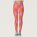 Leggings Patrón de control rosa y Naranja<br><div class="desc">Leggencias de patrones de control rosa y Naranja</div>