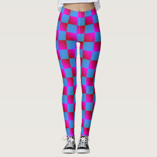 Leggings Patrón de controles Socialite Blue y Pink