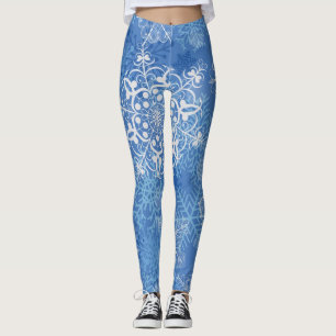 Leggings Patrón de copo de nieve