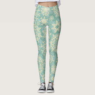 Leggings Patrón de copo de nieve