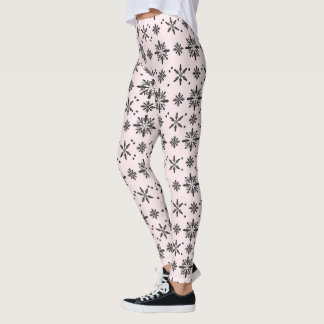 Leggings Patrón de copos de nieve azules de la festividad d