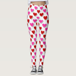 Leggings Patrón de corazón simple