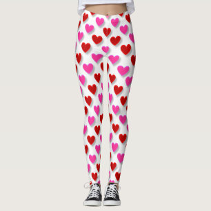 Leggings Patrón de corazón simple