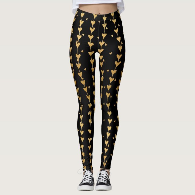 Leggings Patrón de corazones 14 (Anverso)