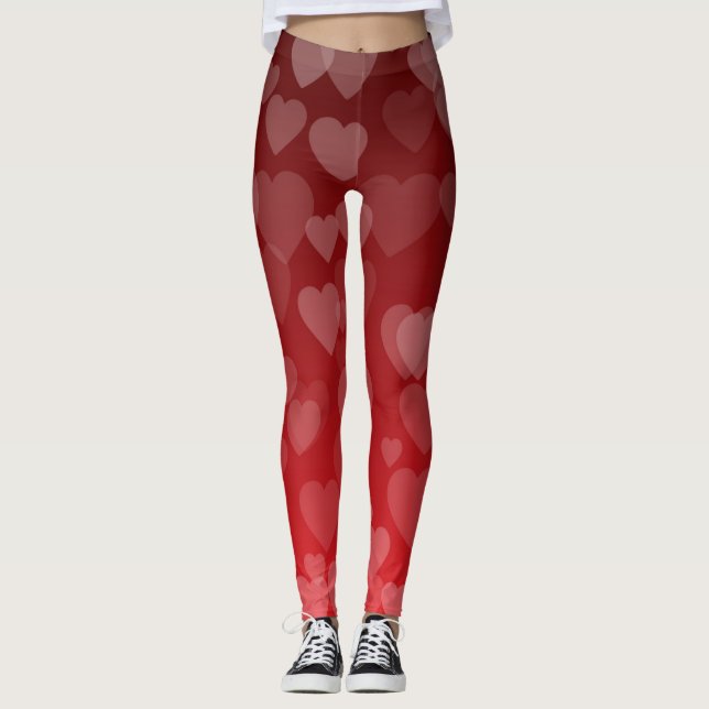 Leggings Patrón de corazones 19 (Anverso)