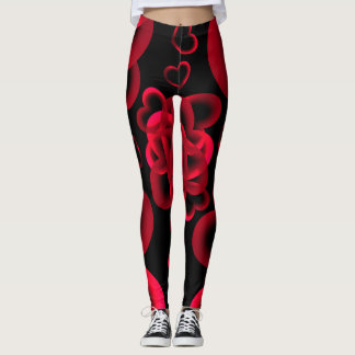 Leggings Patrón de corazones abundantes