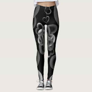 Leggings Patrón de corazones abundantes