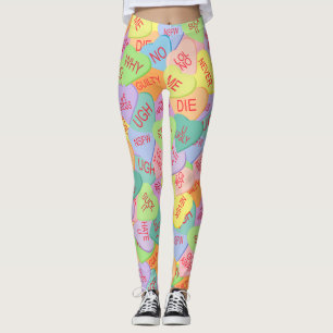 Leggings Patrón de Corazones de Vela - SFW