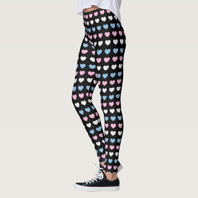 Leggings Patrón de Corazones Transgénero (Izquierda)