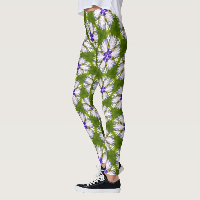 Leggings Patrón de cornflores blancas (Izquierda)