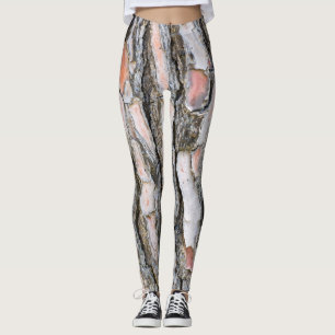 Leggings Patrón de corteza de pino