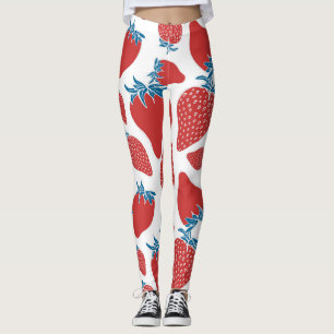 Leggings Patrón de cosecha de fresa de mano