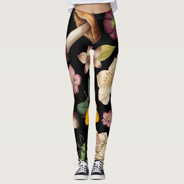 Leggings patrón de cottagecore (Anverso)