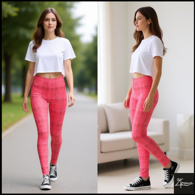 Leggings Patrón de Cuadro Escocés Texturizado con Fallo Cib (Subido por el creador)