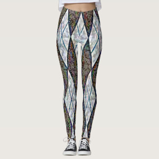 Leggings patrón de cuadros rómbicos