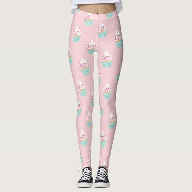 Leggings Patrón de Cupcake "Cómeme" (Anverso)