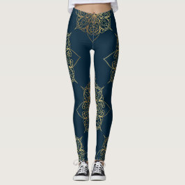 Leggings Patrón de Damasco de Mandala dorada