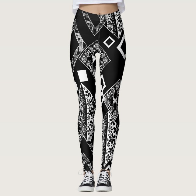 Leggings Patrón de decoración ornamental moderno abstracto  (Anverso)