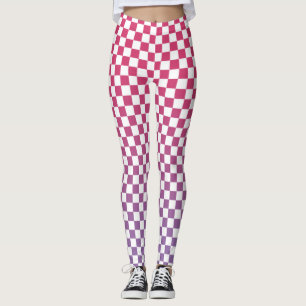 Leggings Patrón de degradado rosa a púrpura