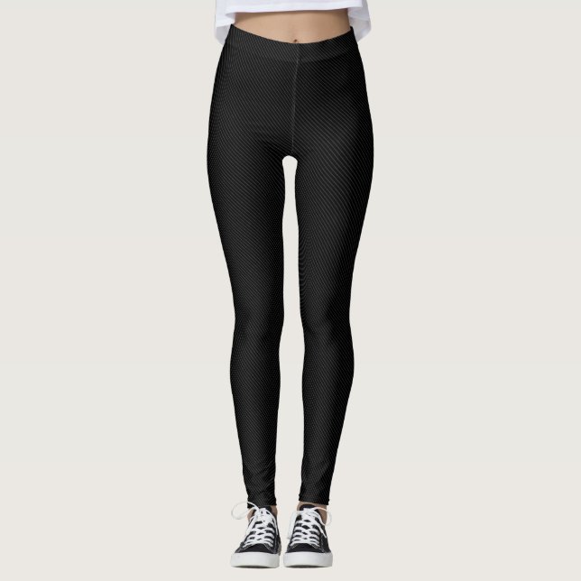 Leggings Patrón de Denim Negro (Anverso)