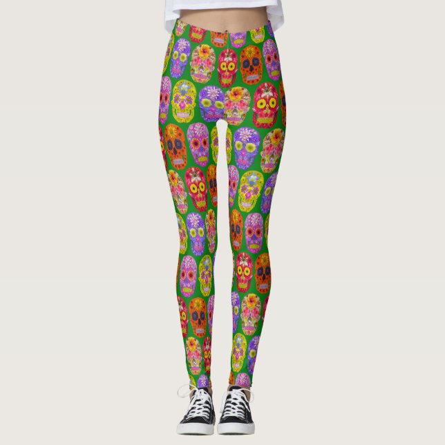 Leggings Patrón de descompresión de flores 2018 (Anverso)
