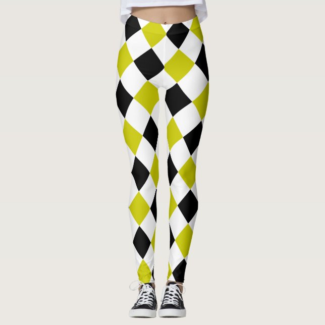 Leggings Patrón de diamantes #1 (Anverso)