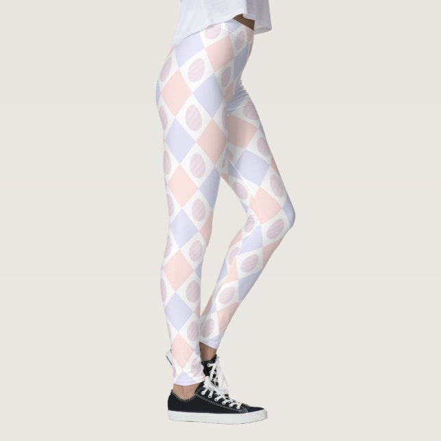 Leggings Patrón de diamantes de Pascua con huevos decorados (Derecha)