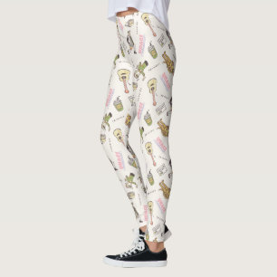 Leggings Patrón de dibujos animados bronceados FRIENDS™