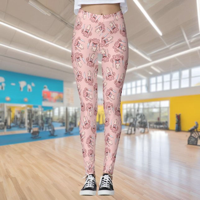 Leggings Patrón de dibujos animados de chef calamar (Subido por el creador)