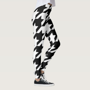 Leggings Patrón de dientes de heridas de blanco y negro