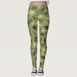 Leggings Patrón de dinosaurios, silueta de dinosaurios, din