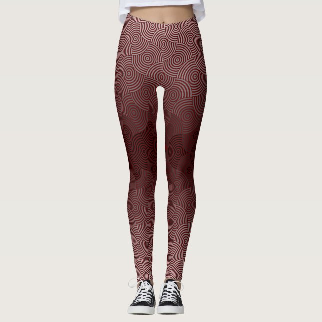 Leggings Patrón de disco 02.BG de DRed gris (Anverso)