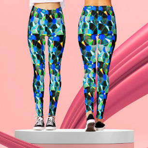 Leggings Patrón de disco de vinilo de música retro vintage