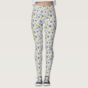 Leggings Patrón de Disco Retro Colorido