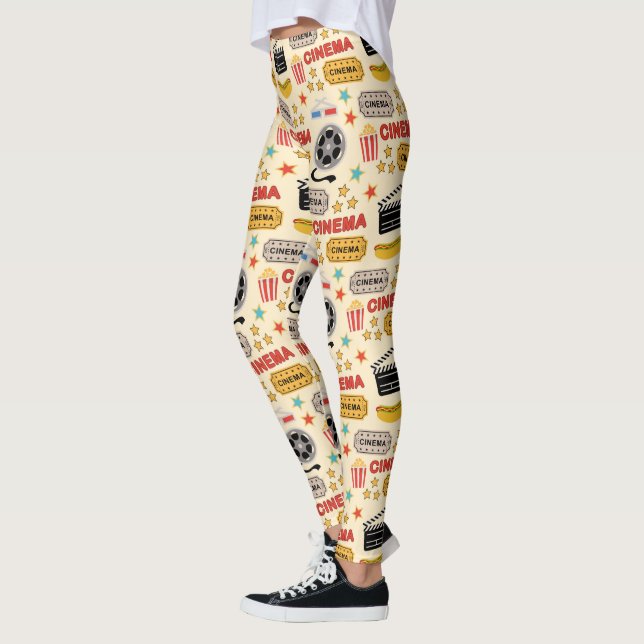 Leggings Patrón de diversión del cine (Izquierda)