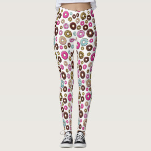 Leggings Patrón De Donuts, Donuts Coloridos, Espolvorines