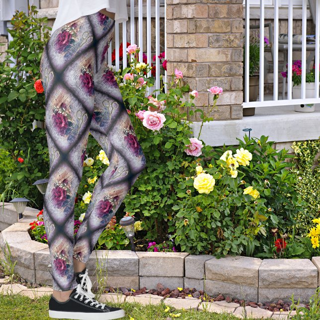 Leggings Patrón de éfera Rosa victoriano (Subido por el creador)