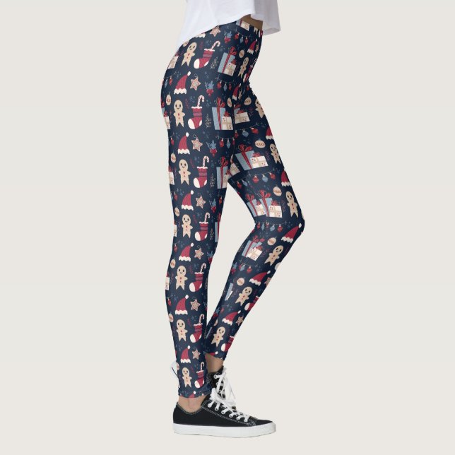 Leggings Patrón de elementos navidades (Derecha)