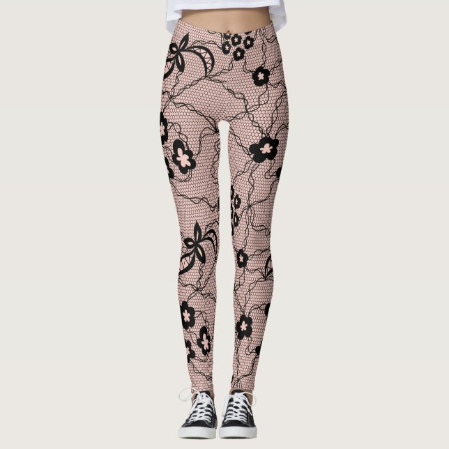 Leggings Patrón de encaje (Anverso)