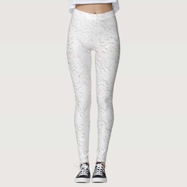Leggings Patrón de encaje blanco (Anverso)
