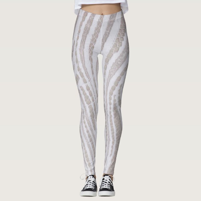 Leggings Patrón de encaje blanco (Anverso)