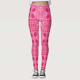 Leggings Patrón de encaje cereza