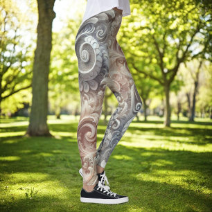 Leggings Patrón de encaje de degradado elegante