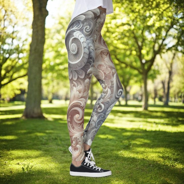 Leggings Patrón de encaje de degradado elegante (Subido por el creador)