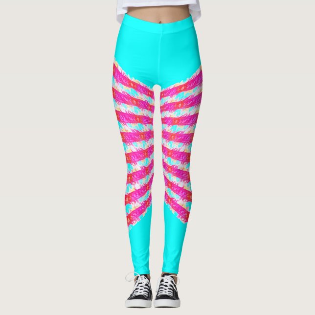 Leggings patrón de encaje rosa (Anverso)