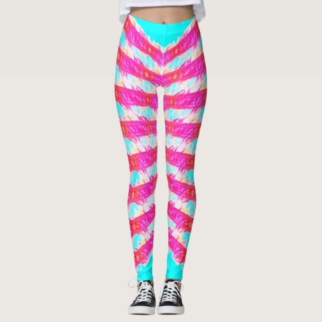 Leggings patrón de encaje rosa (Anverso)