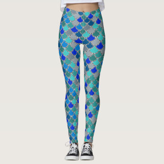 Leggings Patrón de escalas de sirena socialita