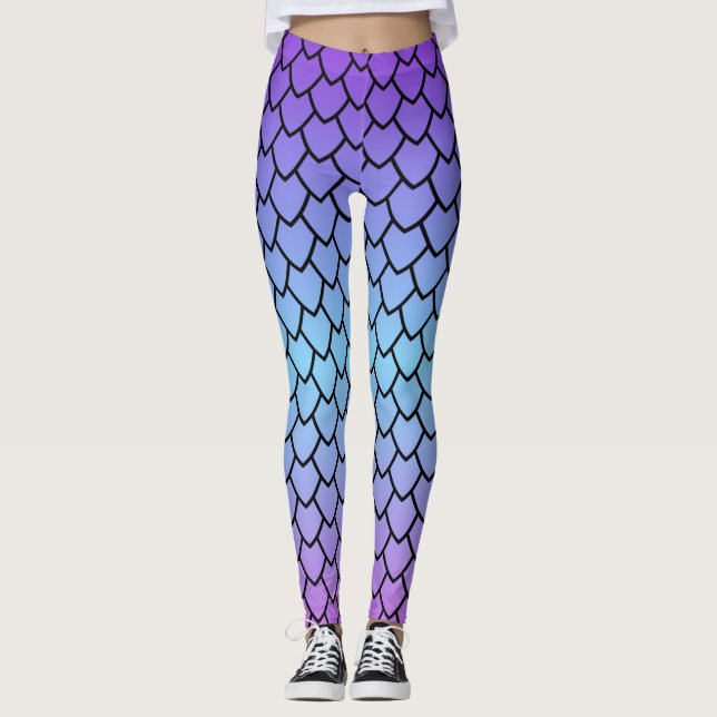 Leggings Patrón de Escama de Dragón (Anverso)